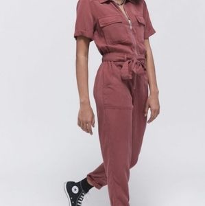 Urban Outfitters Zip Front Jumpsuit Pink